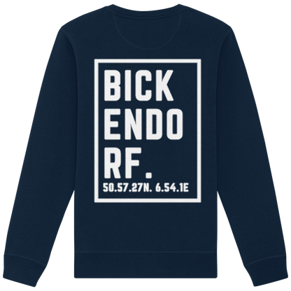 Bickendorf Koordinaten (großer Druck auf dem Rücken) - Organic Basic Unisex Sweatshirt