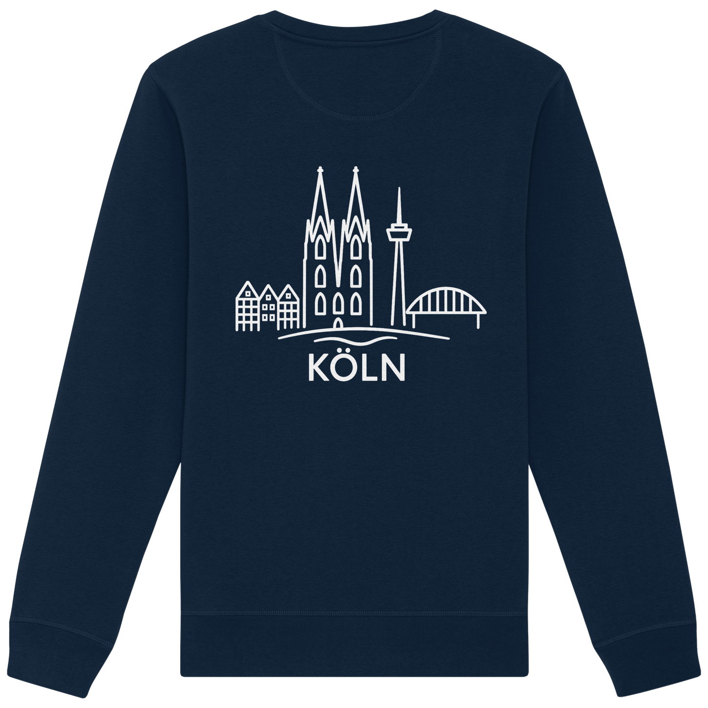 Köln Skyline (großer Druck auf dem Rücken) - Organic Basic Unisex Sweatshirt