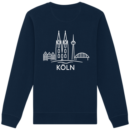 Köln Skyline (großer Druck auf dem Rücken) - Organic Basic Unisex Sweatshirt