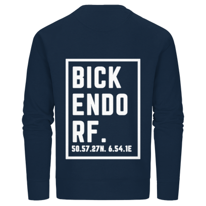 Bickendorf Koordinaten (großer Druck auf dem Rücken) - Organic Basic Unisex Sweatshirt