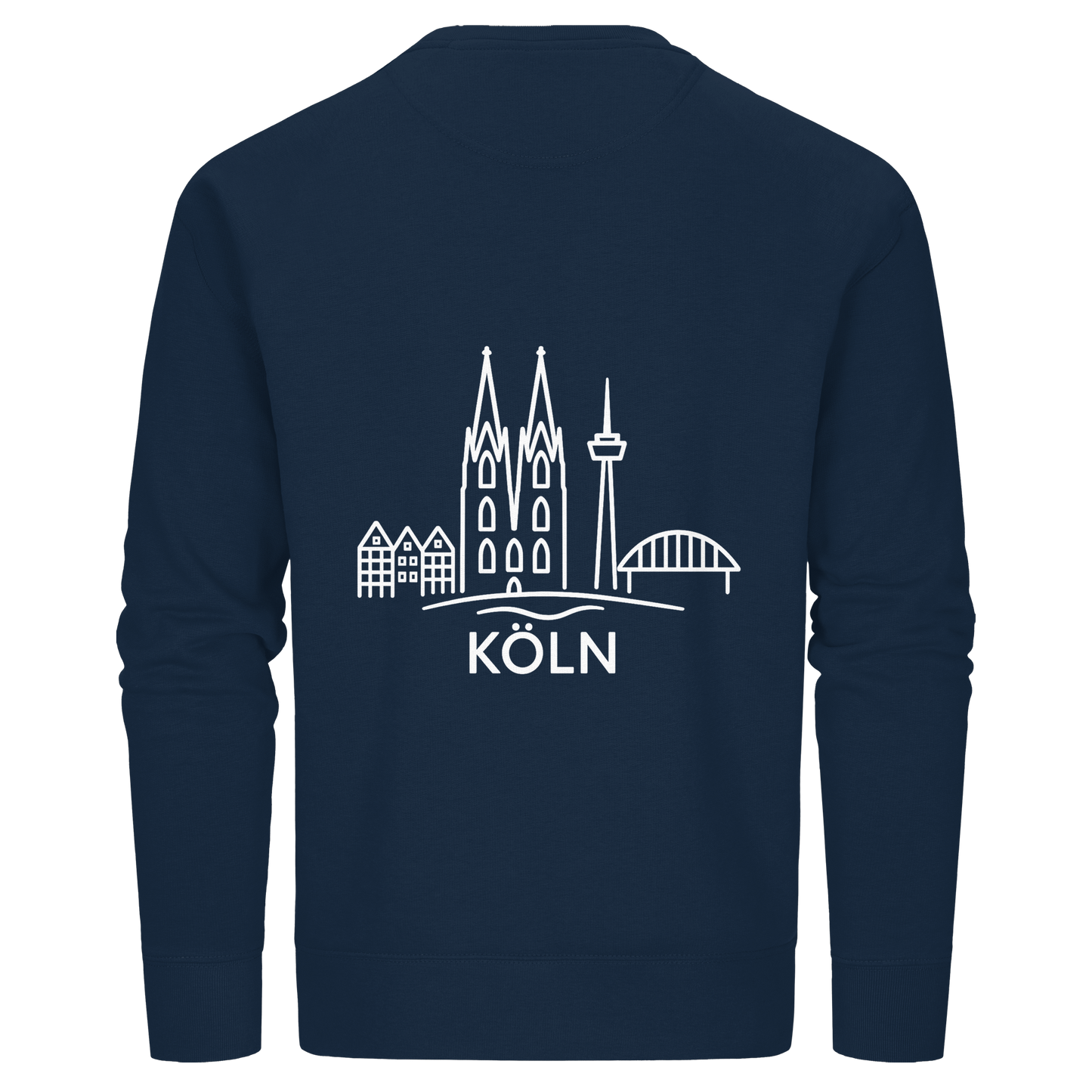 Köln Skyline (großer Druck auf dem Rücken) - Organic Basic Unisex Sweatshirt