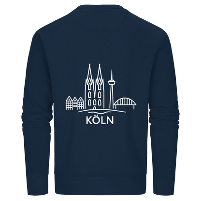 Köln Skyline (großer Druck auf dem Rücken) - Organic Basic Unisex Sweatshirt