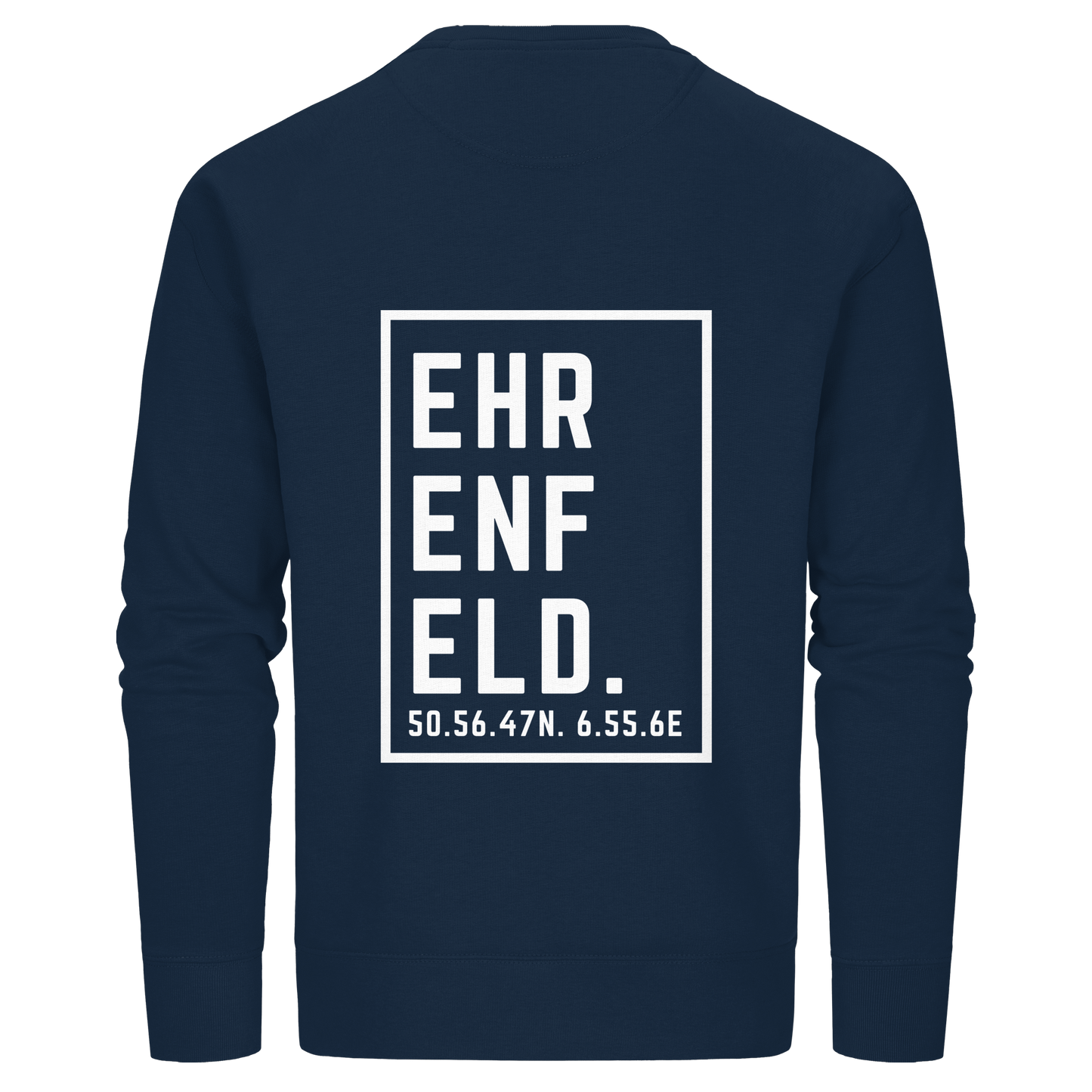 Ehrenfeld Koordinaten (großer Druck auf dem Rücken) - Organic Basic Unisex Sweatshirt
