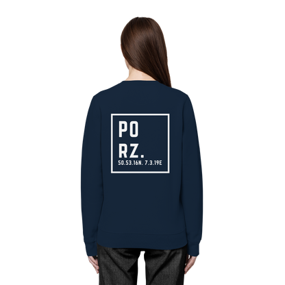 Porz Koordinaten (großer Druck Rücken) - Organic Basic Unisex Sweatshirt