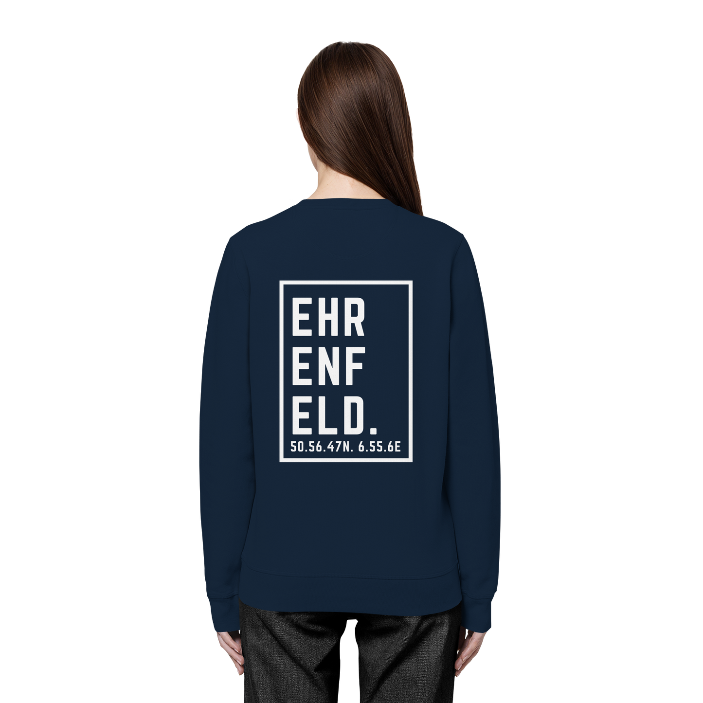 Ehrenfeld Koordinaten (großer Druck auf dem Rücken) - Organic Basic Unisex Sweatshirt