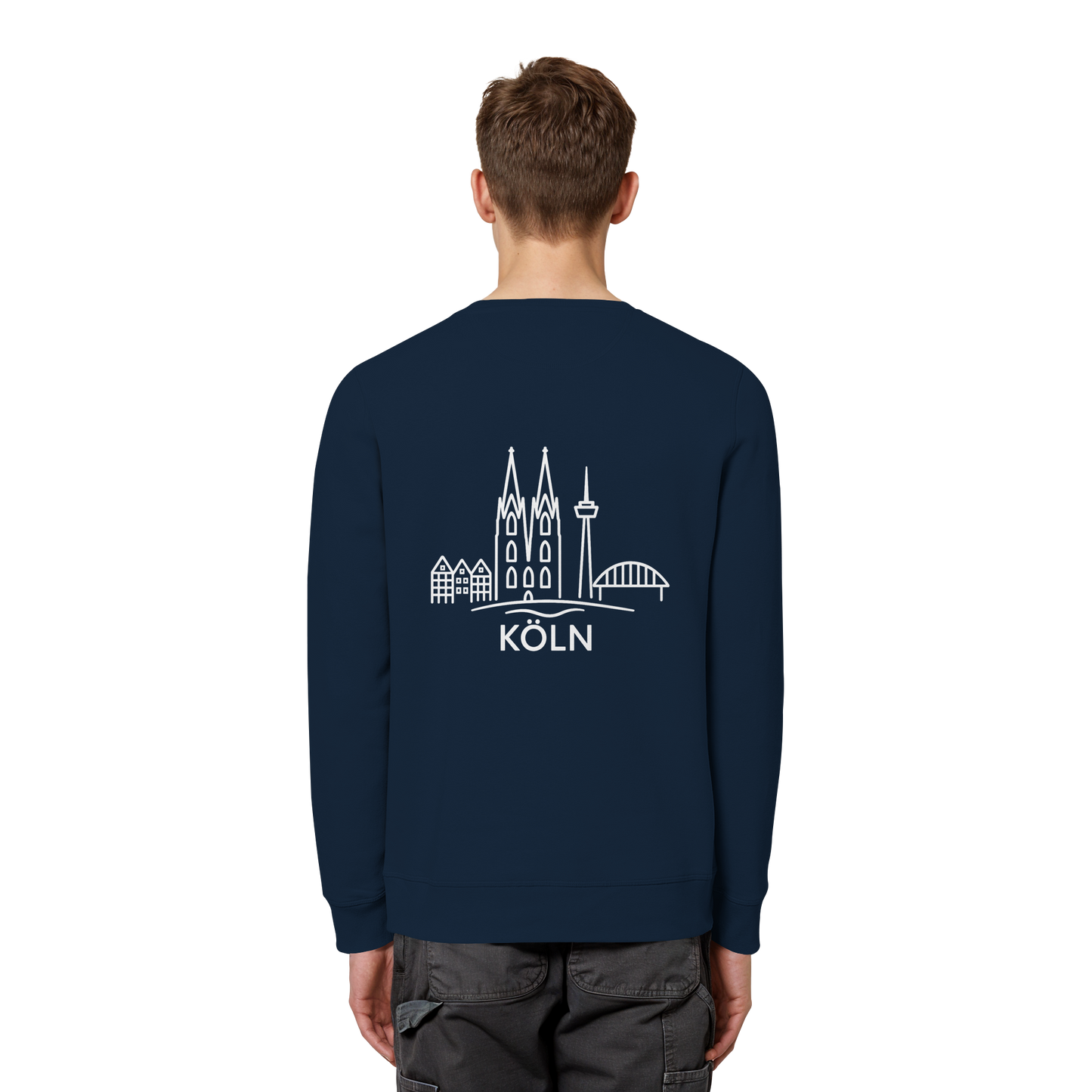 Köln Skyline (großer Druck auf dem Rücken) - Organic Basic Unisex Sweatshirt