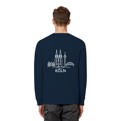 Köln Skyline (großer Druck auf dem Rücken) - Organic Basic Unisex Sweatshirt