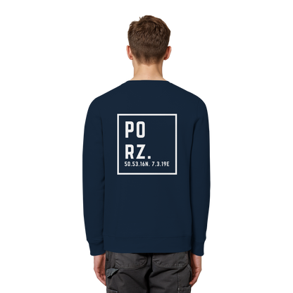 Porz Koordinaten (großer Druck Rücken) - Organic Basic Unisex Sweatshirt