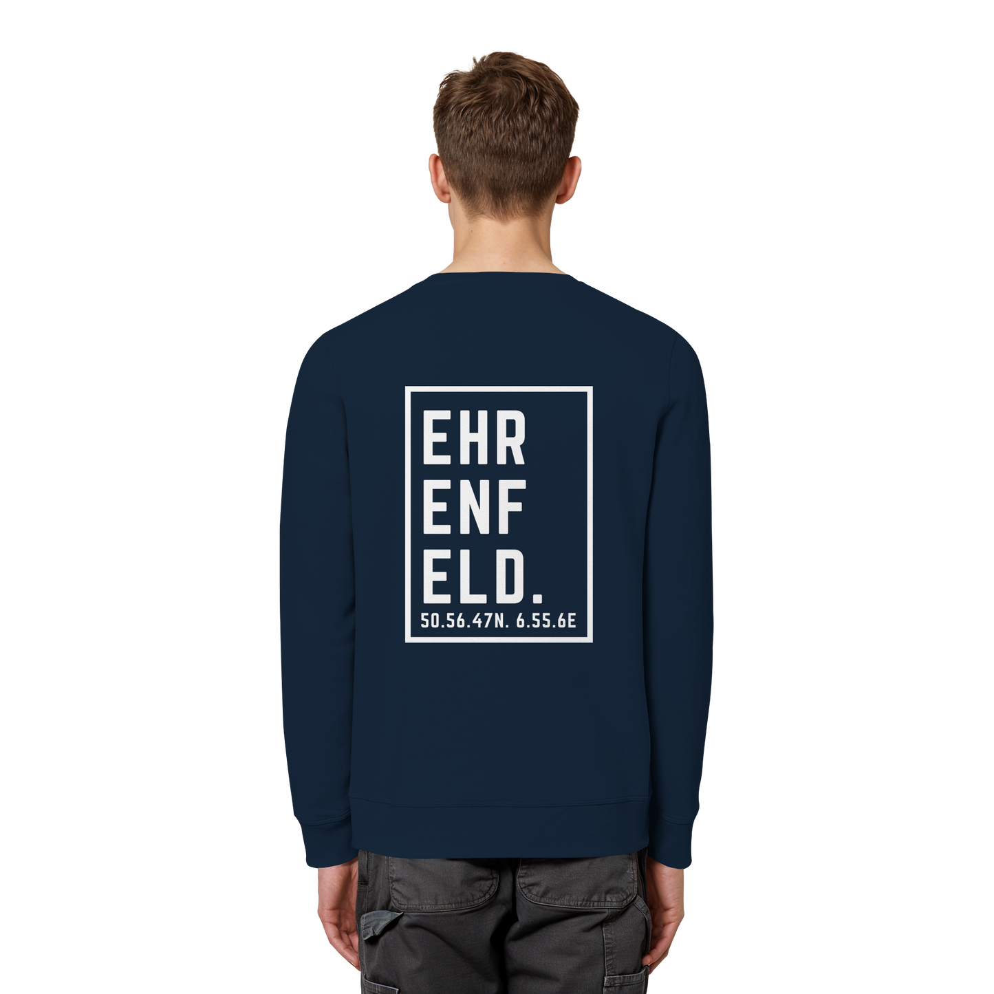 Ehrenfeld Koordinaten (großer Druck auf dem Rücken) - Organic Basic Unisex Sweatshirt