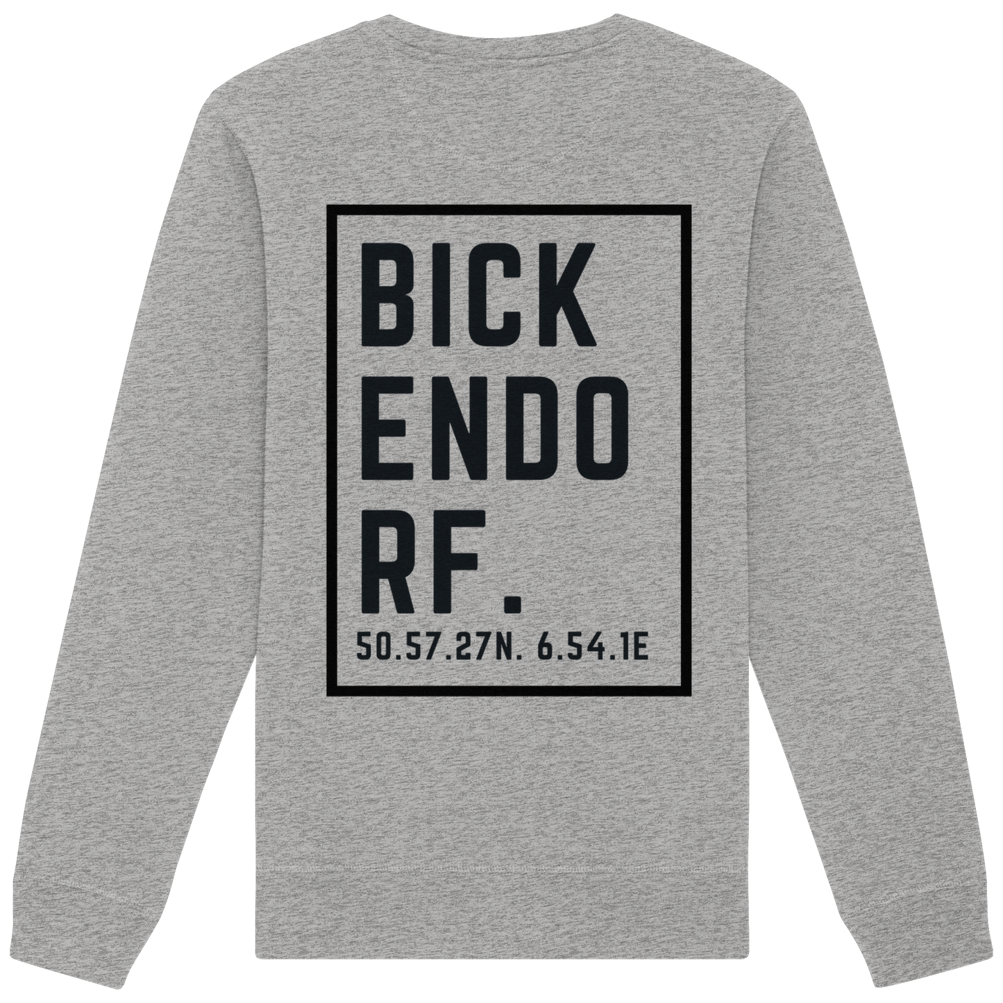 Bickendorf Koordinaten (großer Druck auf dem Rücken) - Organic Basic Unisex Sweatshirt
