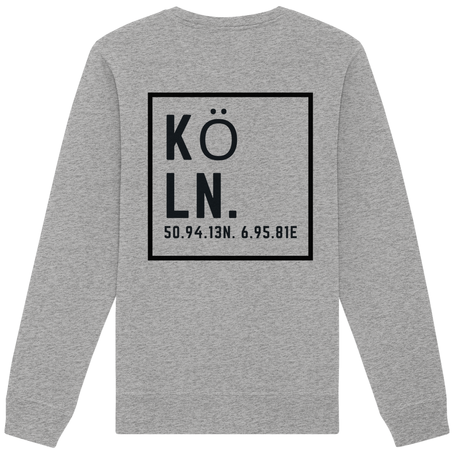 Köln Koordinaten (großer Druck auf dem Rücken) - Organic Basic Unisex Sweatshirt