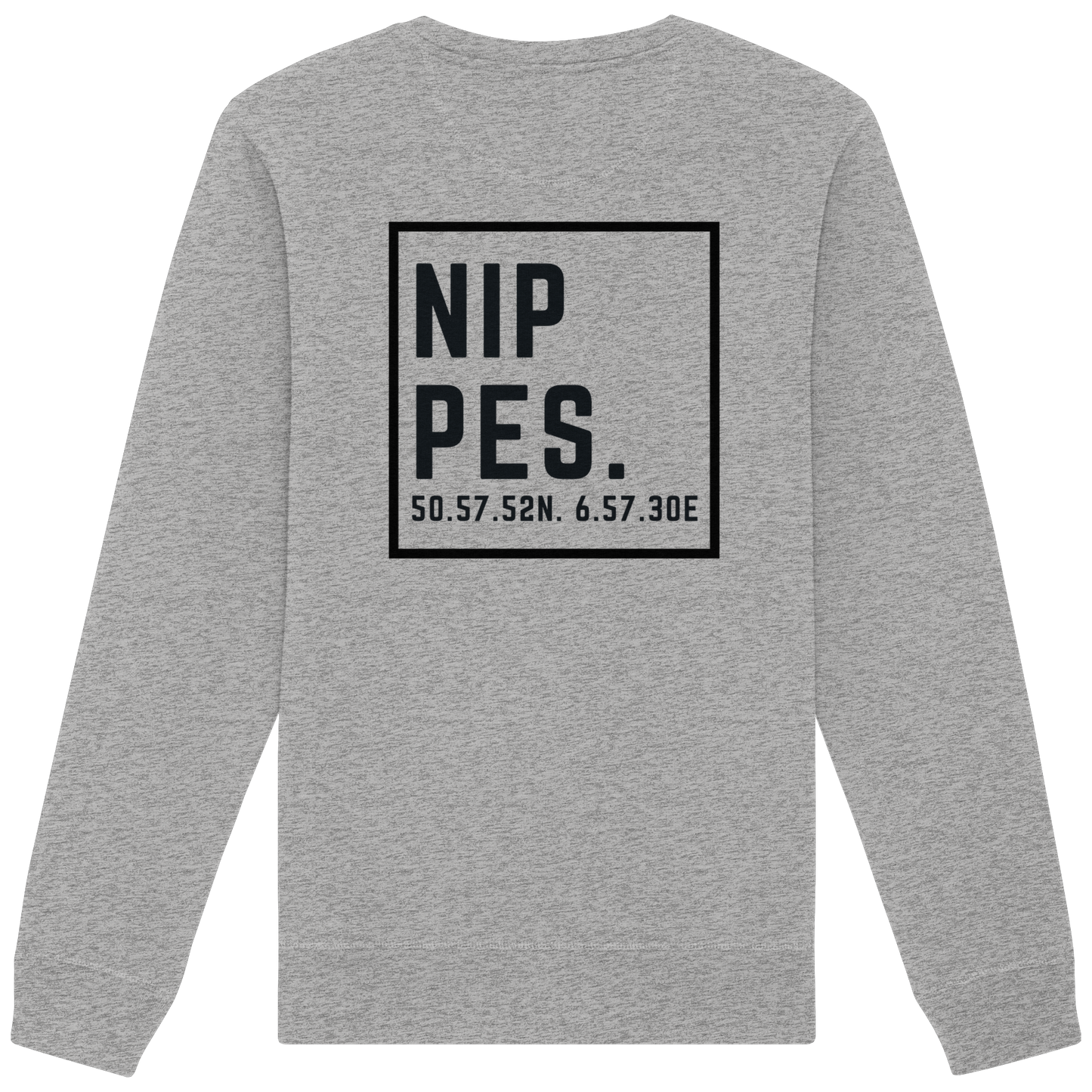 Nippes Koordinaten (großer Druck auf dem Rücken) - Organic Basic Unisex Sweatshirt