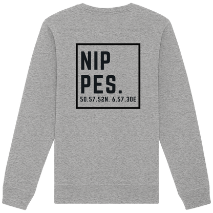 Nippes Koordinaten (großer Druck auf dem Rücken) - Organic Basic Unisex Sweatshirt