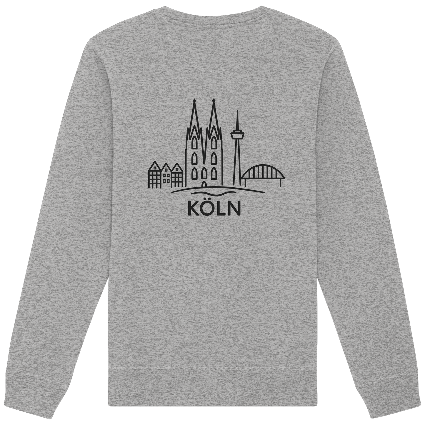 Köln Skyline (großer Druck auf dem Rücken) - Organic Basic Unisex Sweatshirt
