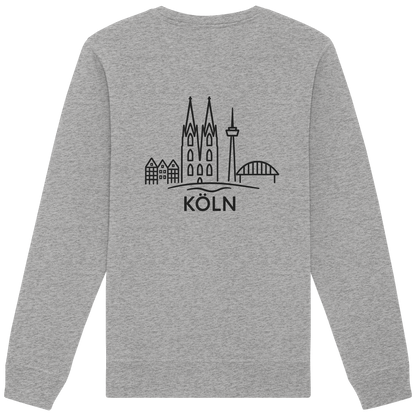 Köln Skyline (großer Druck auf dem Rücken) - Organic Basic Unisex Sweatshirt