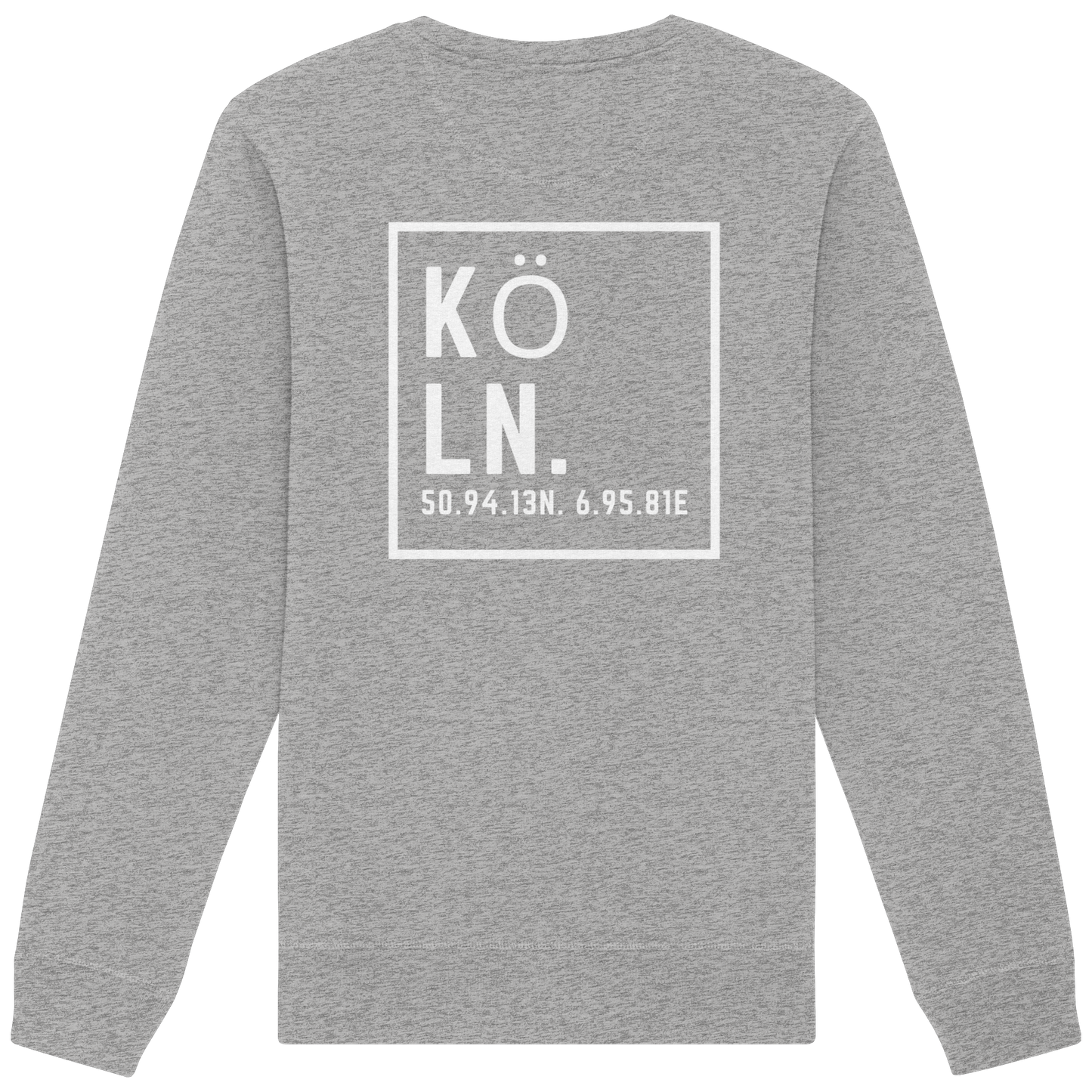 Köln Koordinaten (großer Druck auf dem Rücken) - Organic Basic Unisex Sweatshirt