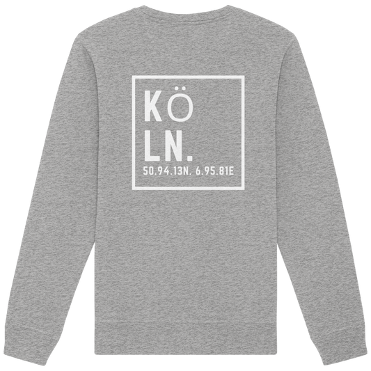 Köln Koordinaten (großer Druck auf dem Rücken) - Organic Basic Unisex Sweatshirt
