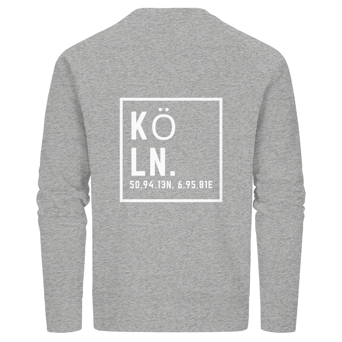 Köln Koordinaten (großer Druck auf dem Rücken) - Organic Basic Unisex Sweatshirt
