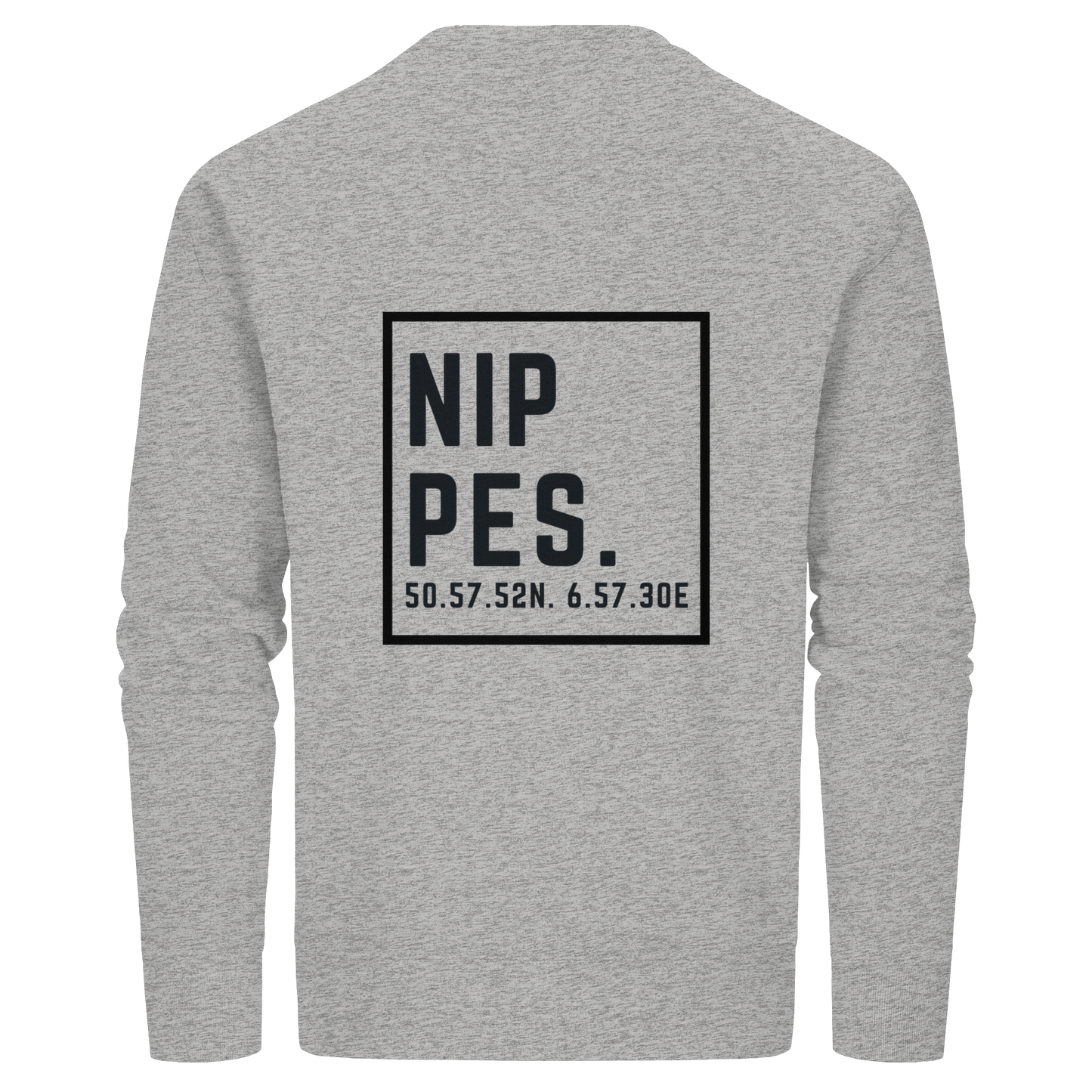 Nippes Koordinaten (großer Druck auf dem Rücken) - Organic Basic Unisex Sweatshirt