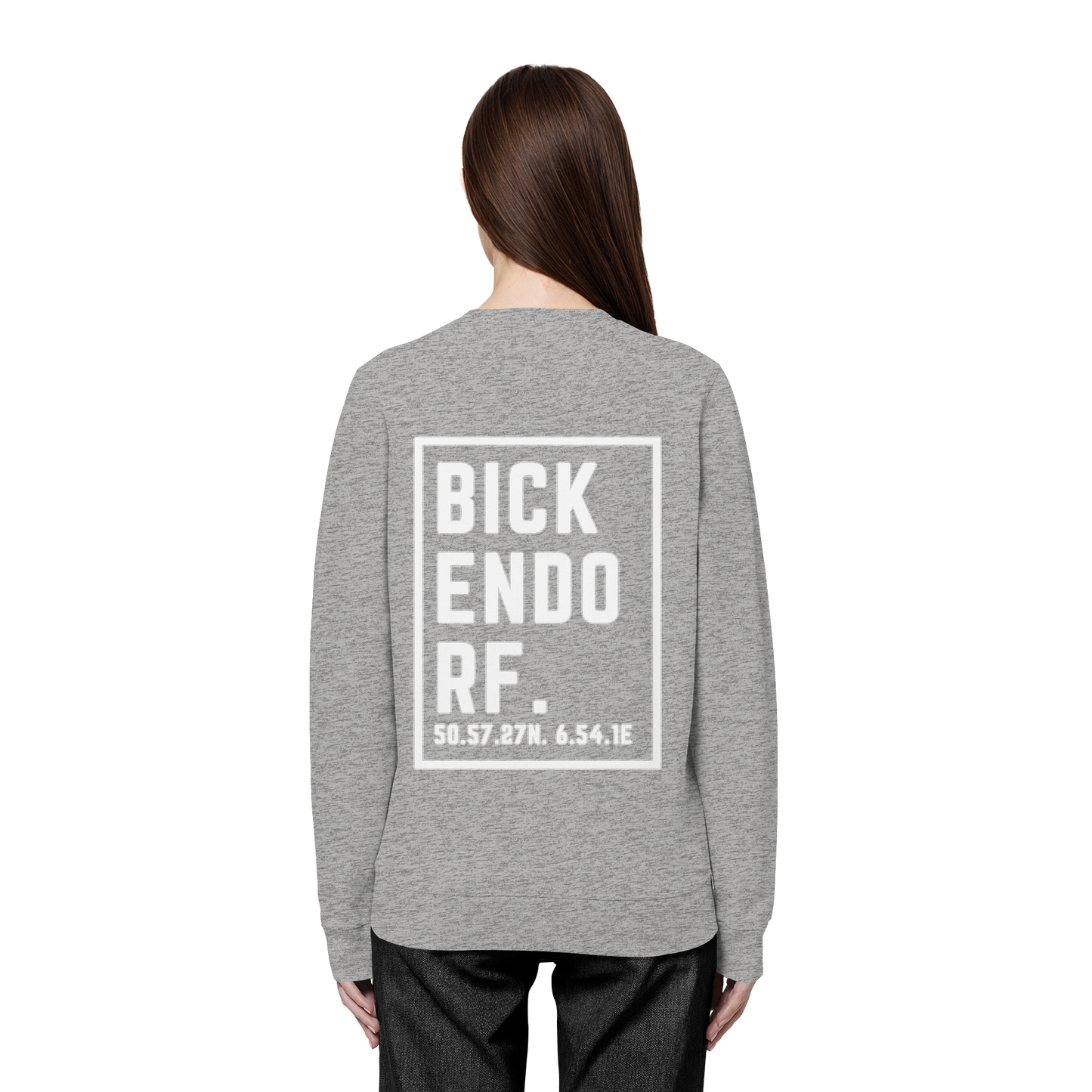 Bickendorf Koordinaten (großer Druck auf dem Rücken) - Organic Basic Unisex Sweatshirt