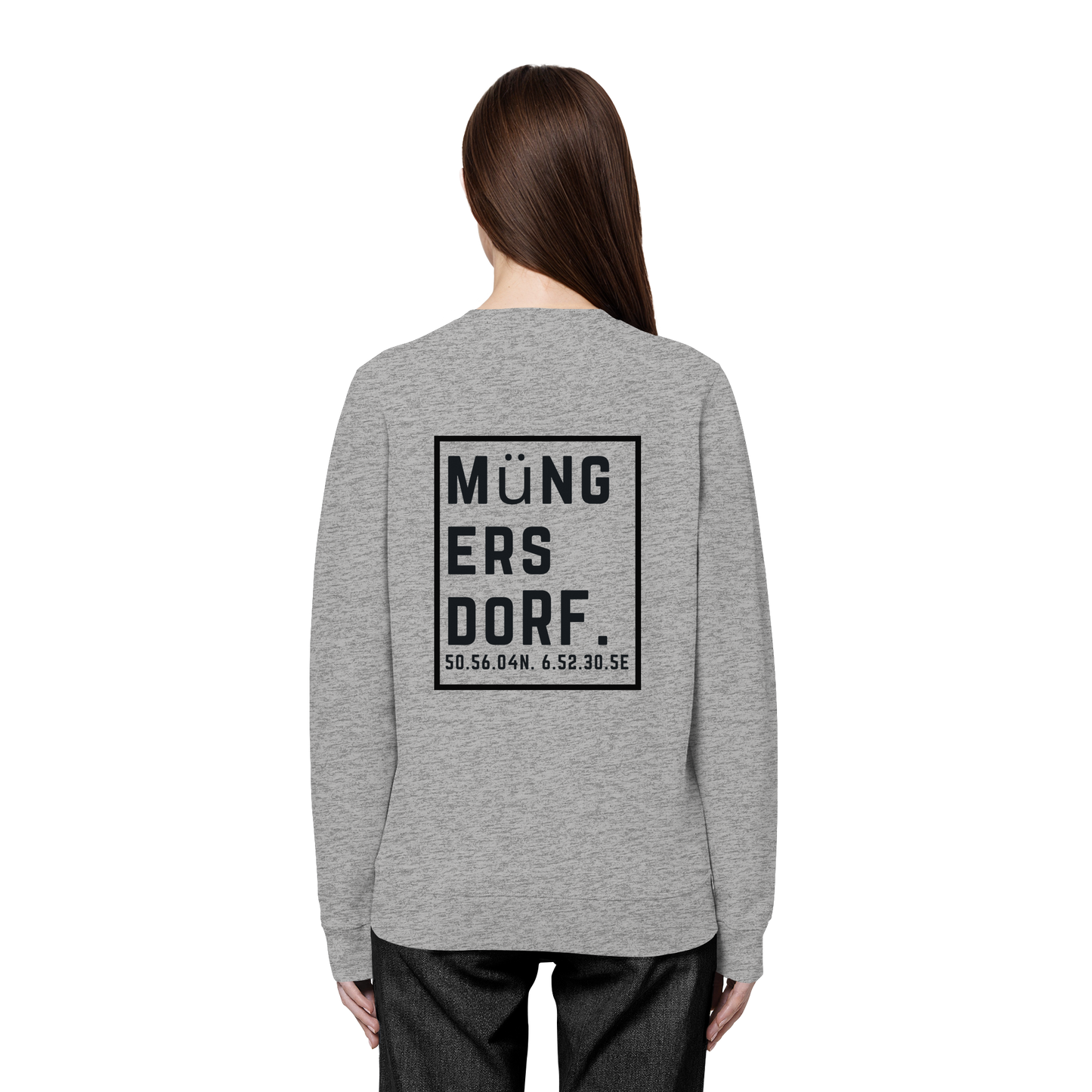 Müngersdorf Koordinaten (großer Druck auf dem Rücken) - Organic Basic Unisex Sweatshirt
