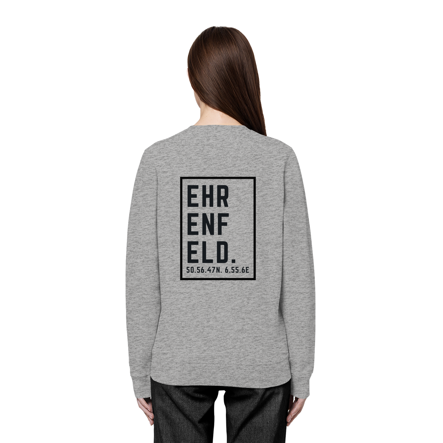 Ehrenfeld Koordinaten (großer Druck auf dem Rücken) - Organic Basic Unisex Sweatshirt