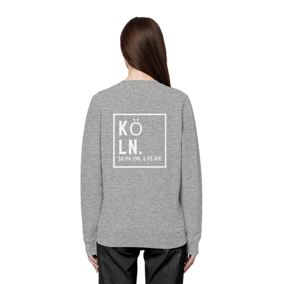 Köln Koordinaten (großer Druck auf dem Rücken) - Organic Basic Unisex Sweatshirt