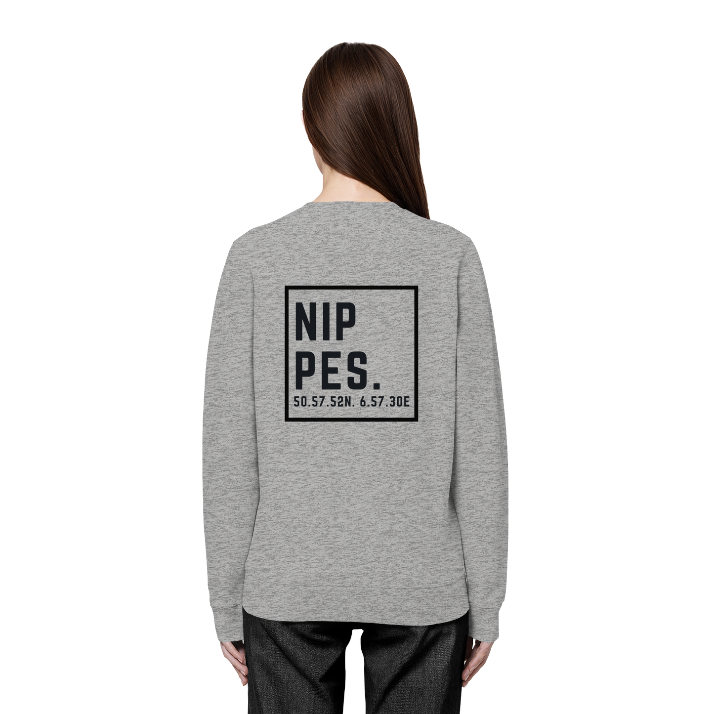 Nippes Koordinaten (großer Druck auf dem Rücken) - Organic Basic Unisex Sweatshirt