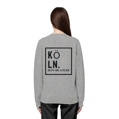 Köln Koordinaten (großer Druck auf dem Rücken) - Organic Basic Unisex Sweatshirt