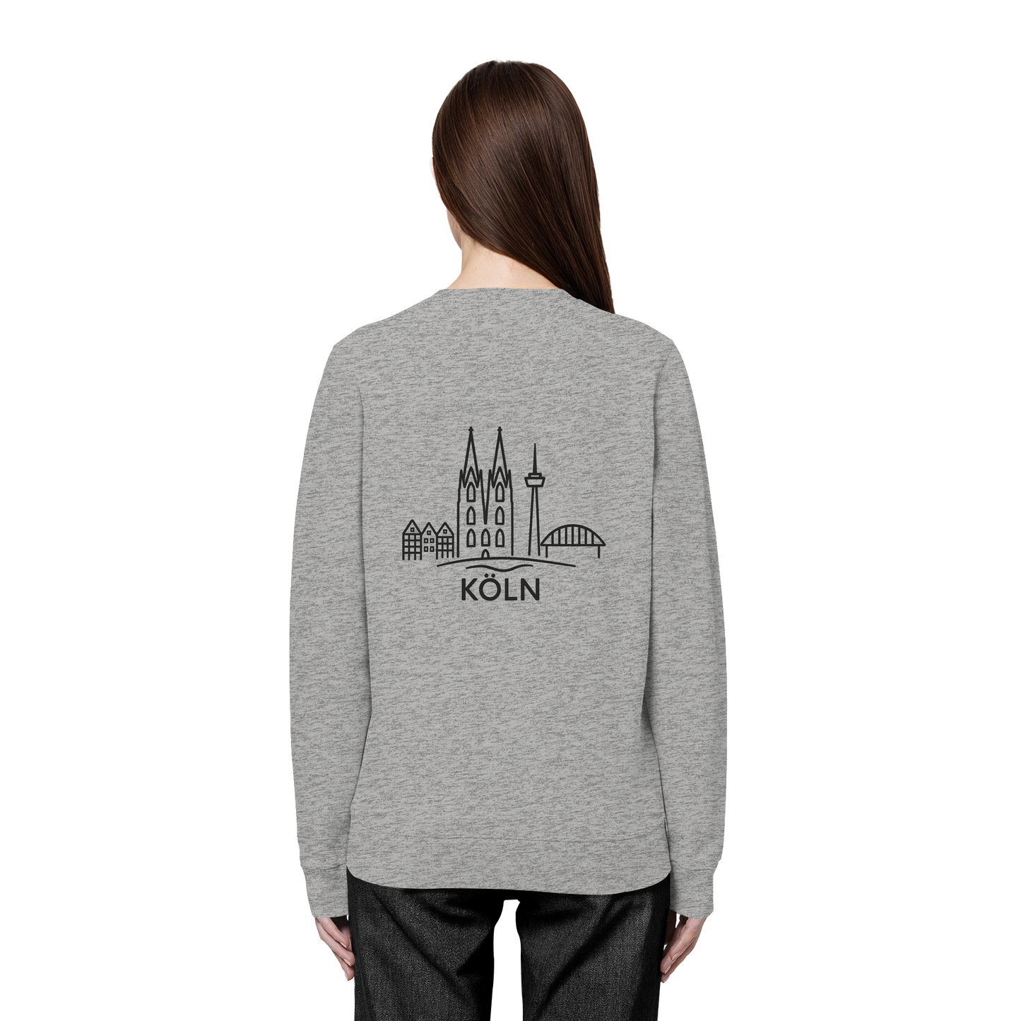 Köln Skyline (großer Druck auf dem Rücken) - Organic Basic Unisex Sweatshirt