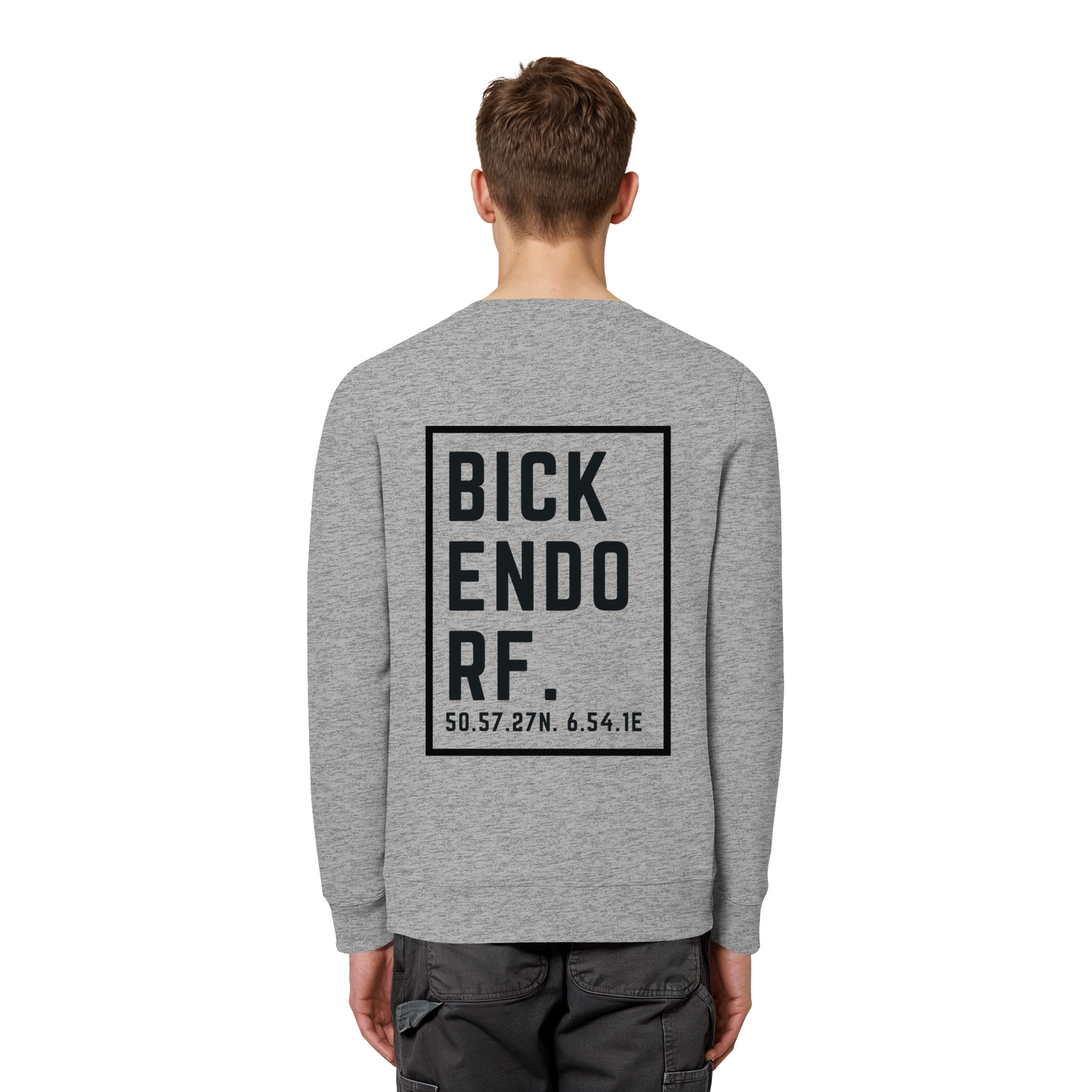 Bickendorf Koordinaten (großer Druck auf dem Rücken) - Organic Basic Unisex Sweatshirt