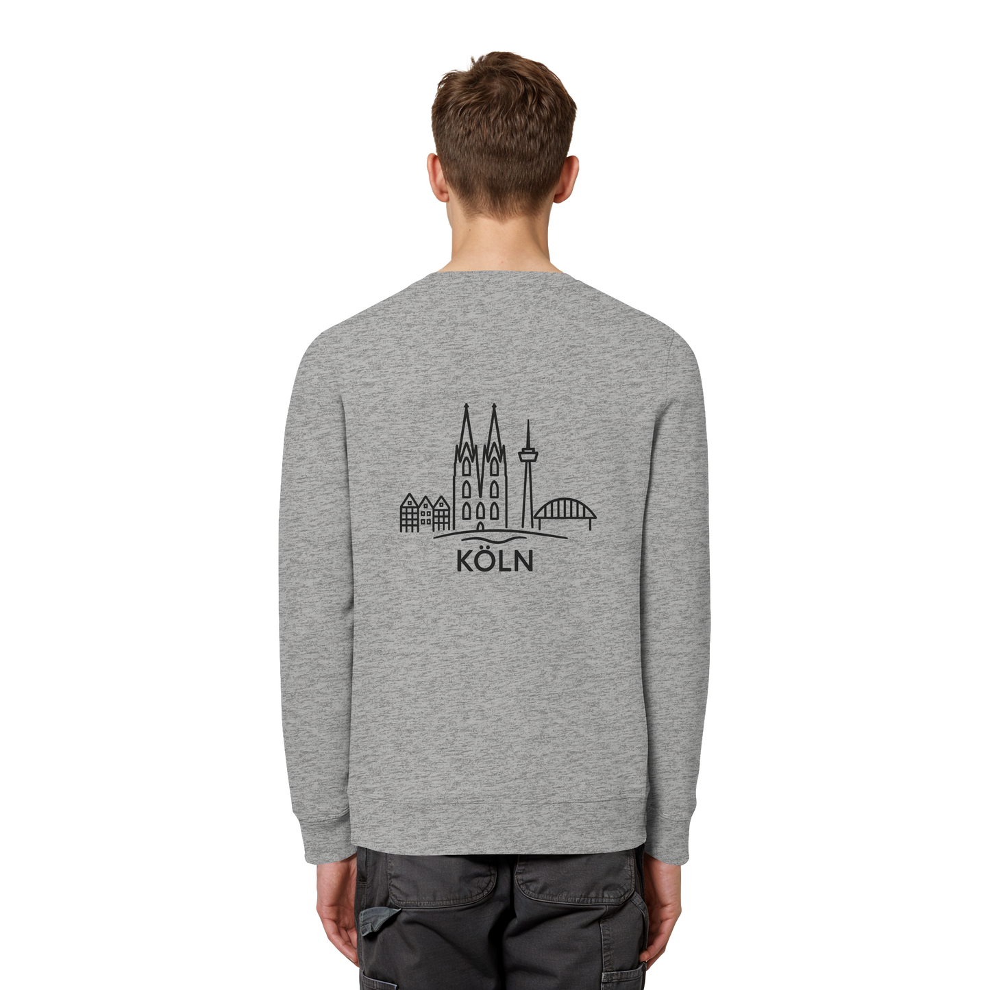 Köln Skyline (großer Druck auf dem Rücken) - Organic Basic Unisex Sweatshirt