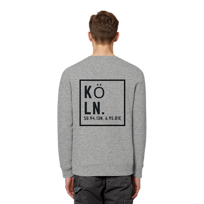 Köln Koordinaten (großer Druck auf dem Rücken) - Organic Basic Unisex Sweatshirt