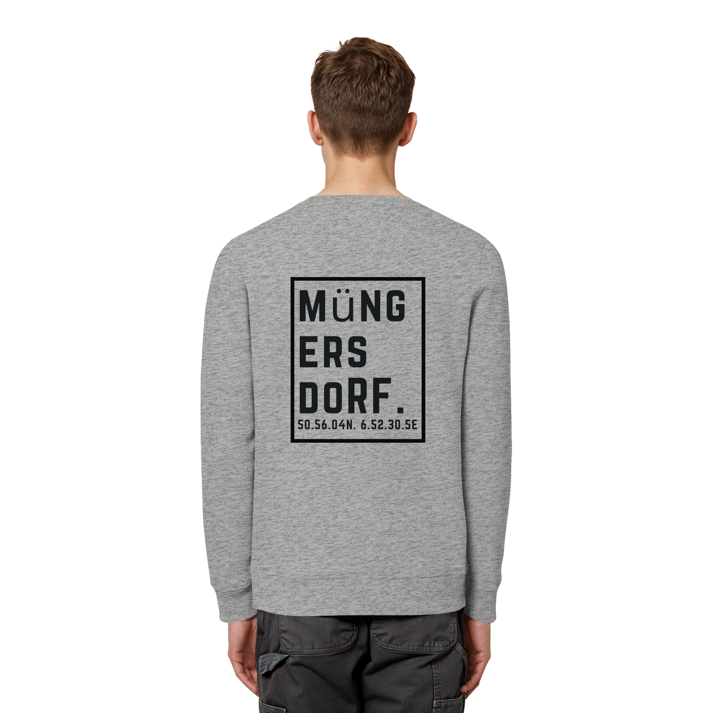 Müngersdorf Koordinaten (großer Druck auf dem Rücken) - Organic Basic Unisex Sweatshirt
