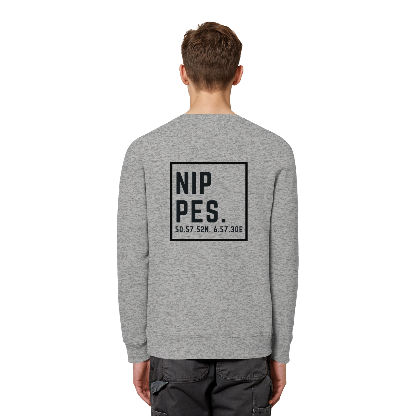 Nippes Koordinaten (großer Druck auf dem Rücken) - Organic Basic Unisex Sweatshirt