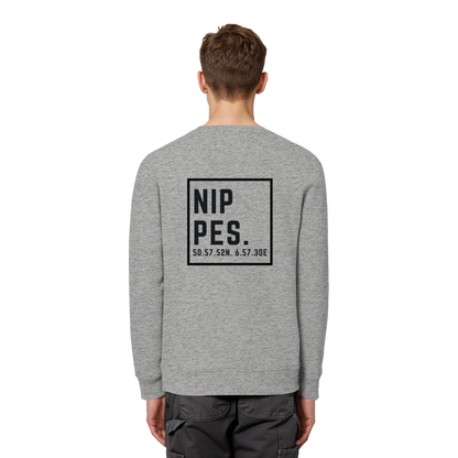 Nippes Koordinaten (großer Druck auf dem Rücken) - Organic Basic Unisex Sweatshirt