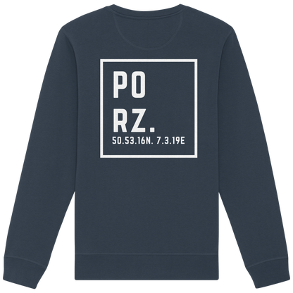 Porz Koordinaten (großer Druck Rücken) - Organic Basic Unisex Sweatshirt