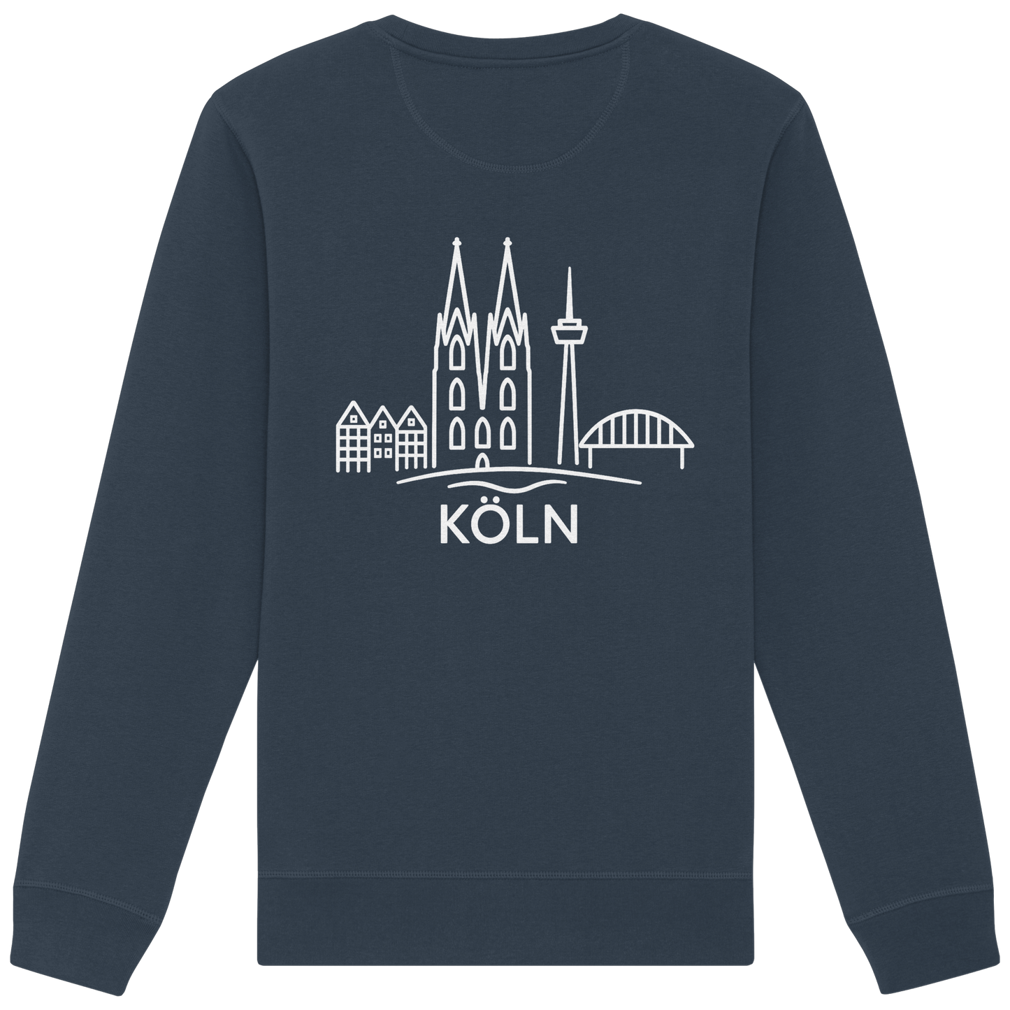 Köln Skyline (großer Druck auf dem Rücken) - Organic Basic Unisex Sweatshirt