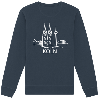 Köln Skyline (großer Druck auf dem Rücken) - Organic Basic Unisex Sweatshirt