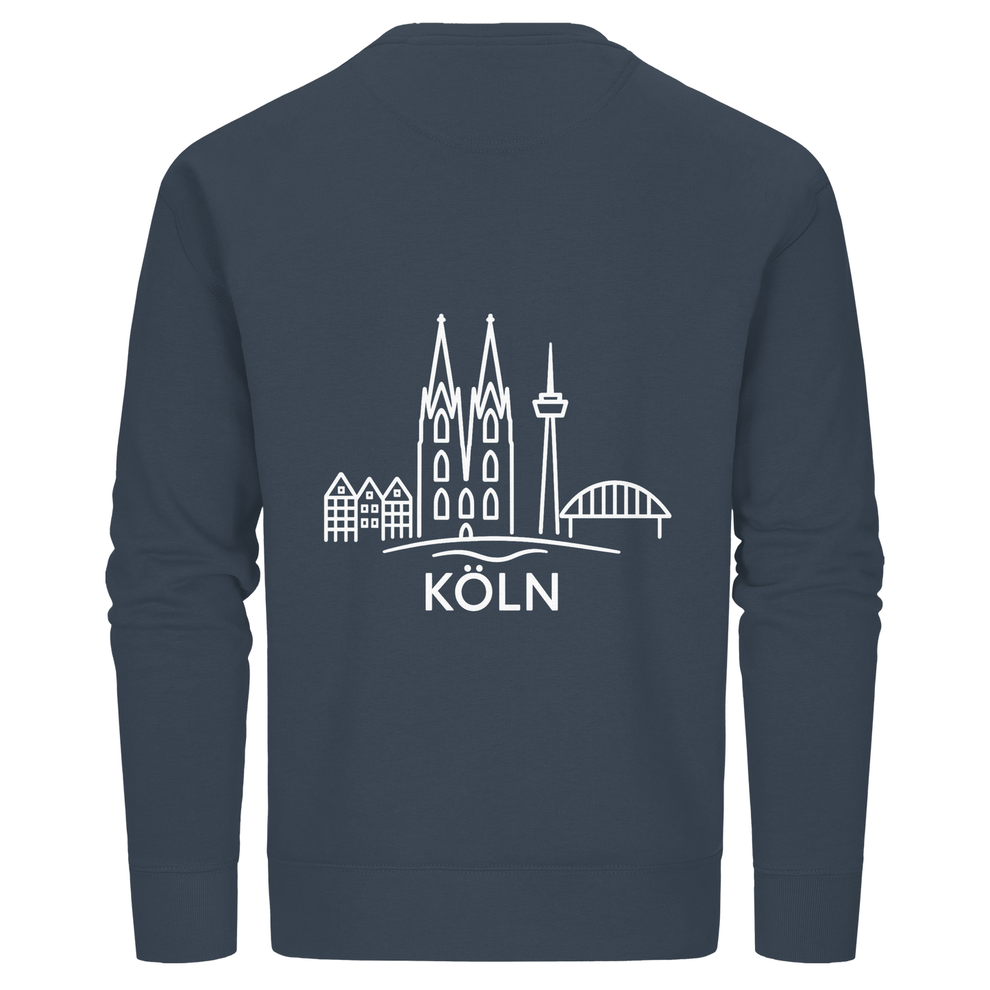Köln Skyline (großer Druck auf dem Rücken) - Organic Basic Unisex Sweatshirt