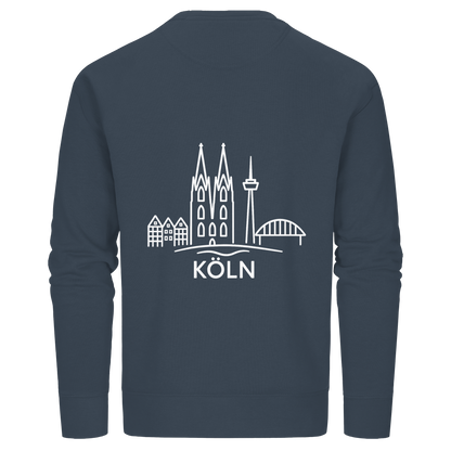Köln Skyline (großer Druck auf dem Rücken) - Organic Basic Unisex Sweatshirt