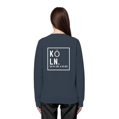 Köln Koordinaten (großer Druck auf dem Rücken) - Organic Basic Unisex Sweatshirt