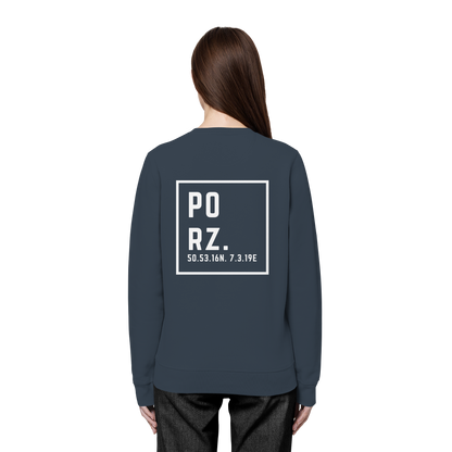 Porz Koordinaten (großer Druck Rücken) - Organic Basic Unisex Sweatshirt