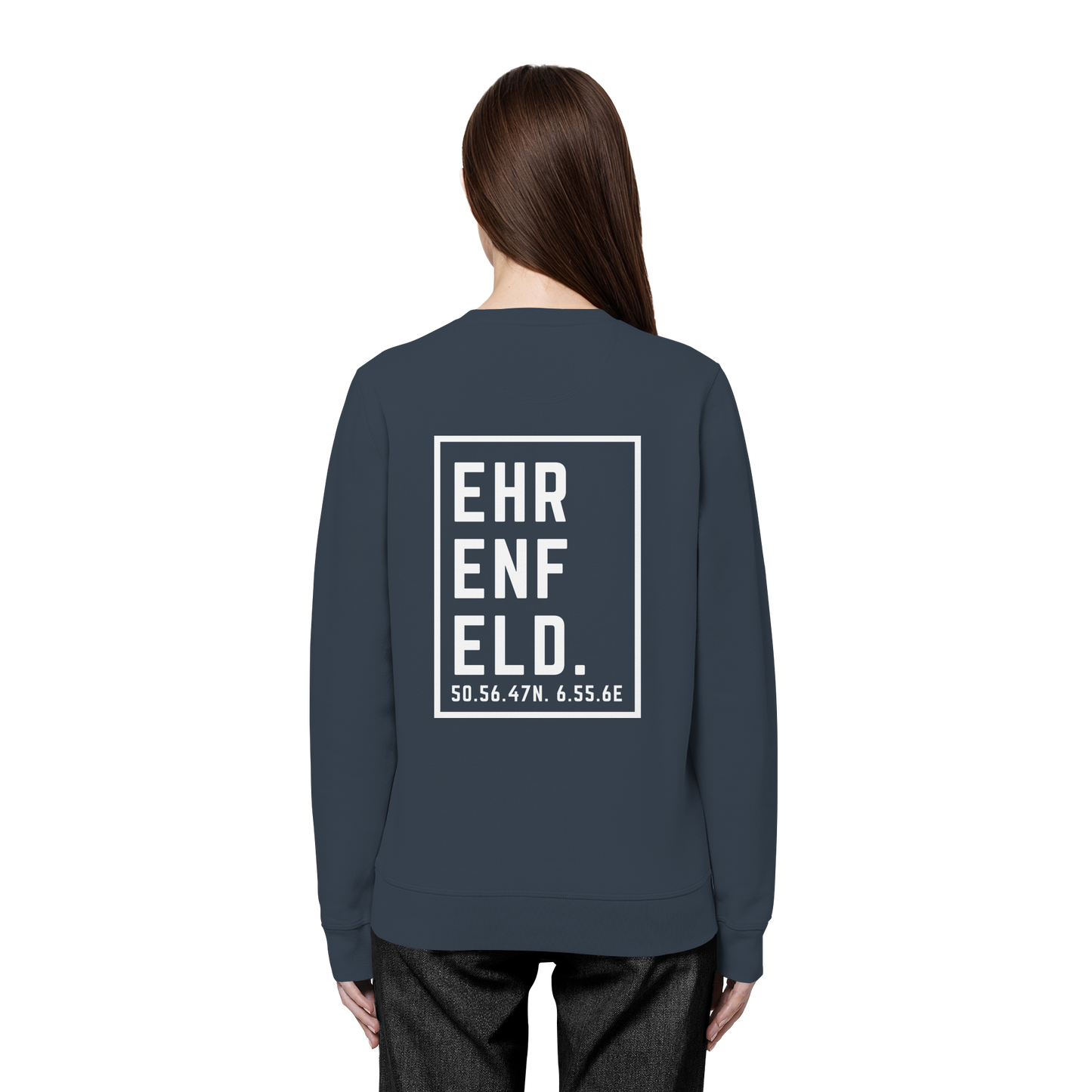 Ehrenfeld Koordinaten (großer Druck auf dem Rücken) - Organic Basic Unisex Sweatshirt