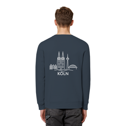 Köln Skyline (großer Druck auf dem Rücken) - Organic Basic Unisex Sweatshirt