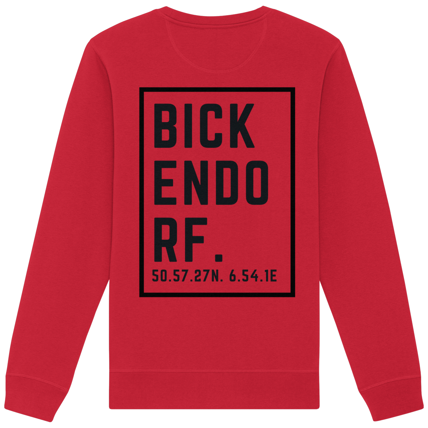 Bickendorf Koordinaten (großer Druck auf dem Rücken) - Organic Basic Unisex Sweatshirt