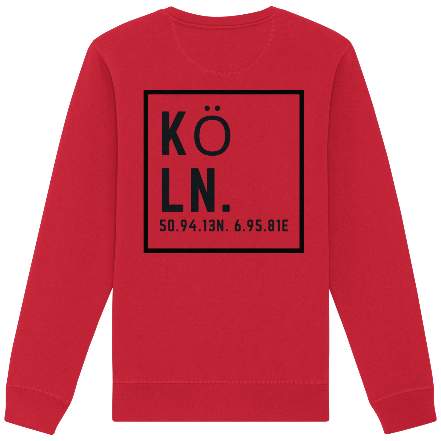 Köln Koordinaten (großer Druck auf dem Rücken) - Organic Basic Unisex Sweatshirt