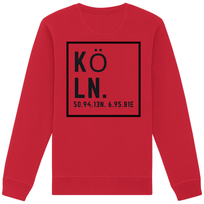 Köln Koordinaten (großer Druck auf dem Rücken) - Organic Basic Unisex Sweatshirt