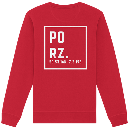 Porz Koordinaten (großer Druck Rücken) - Organic Basic Unisex Sweatshirt