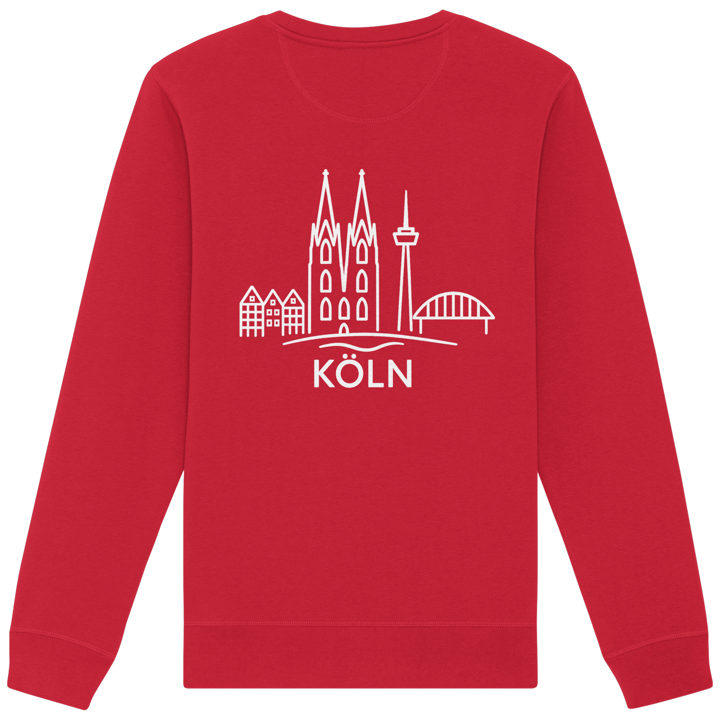 Köln Skyline (großer Druck auf dem Rücken) - Organic Basic Unisex Sweatshirt